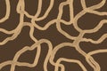 Chocolate brown abstract cellular texture with dense forms and organic flow Royalty Free Stock Photo